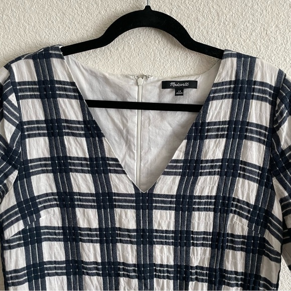 Madewell Mini Bell Sleeve Dress in Leighton Plaid Size 10 - Picture 8 of 16